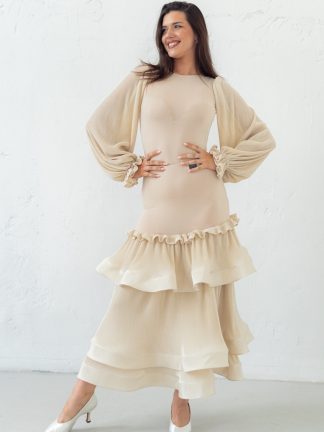Ivory Pleated Skirt