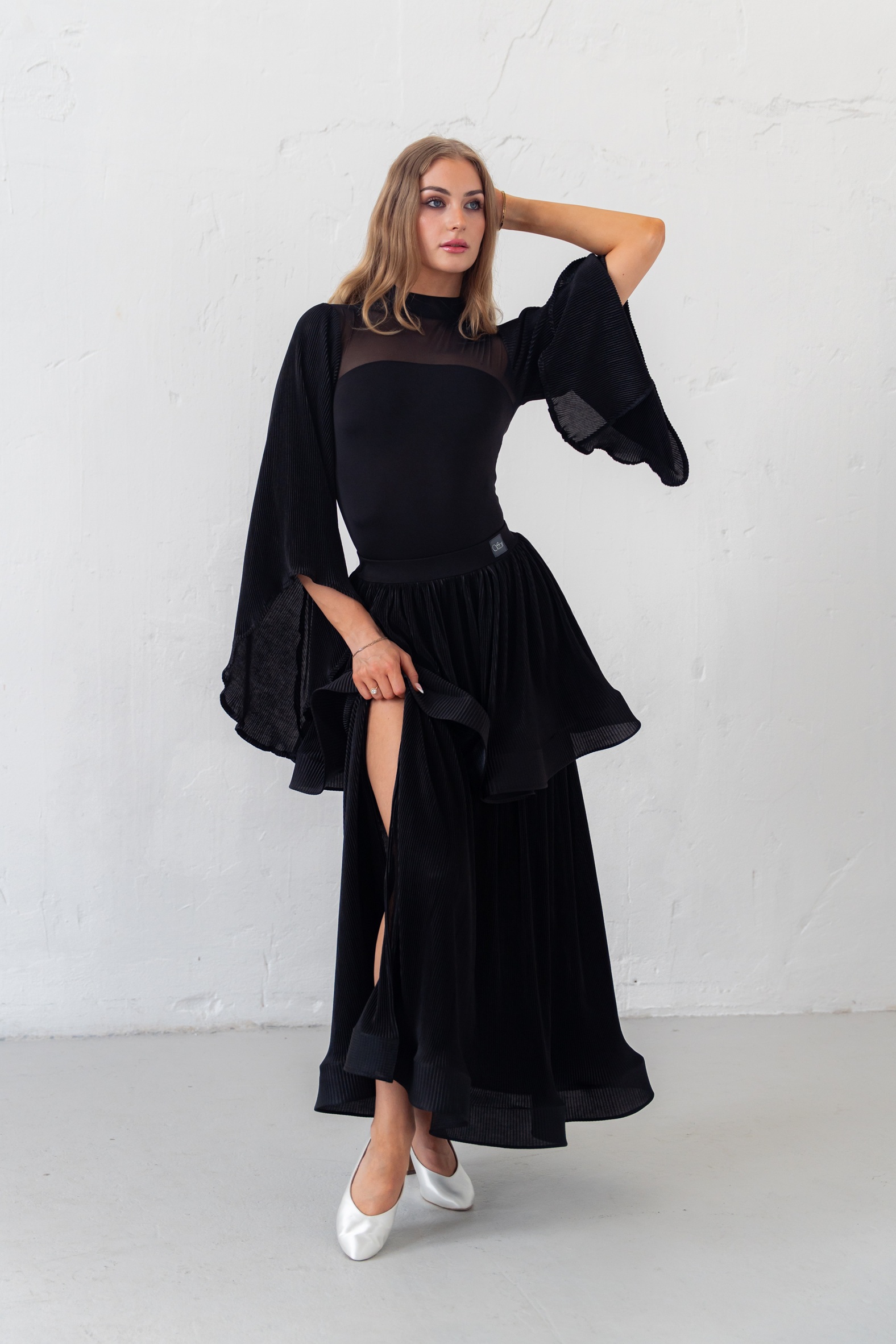 Midnight Flow Pleated Skirt